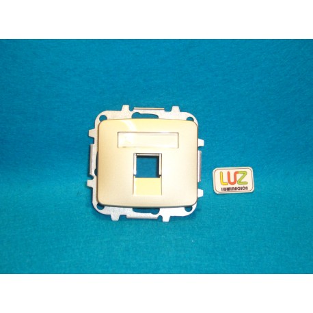 PLACA CON VENTANA NIESSEN PARA RJ45 CHAMPÁN. PVP. 4,38 EUROS.